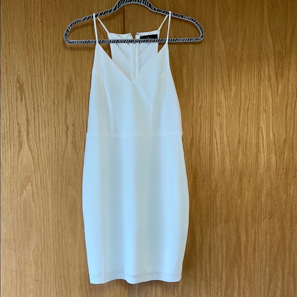 Lulus came here to party bodycon v neck mini dress size Large